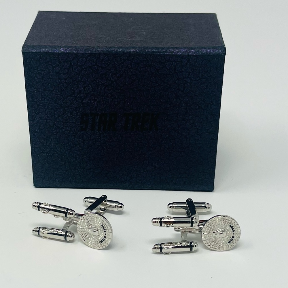 New STAR TREK Collectible  Cuff Link ST-ENT-SL Silver - Picture 3 of 6